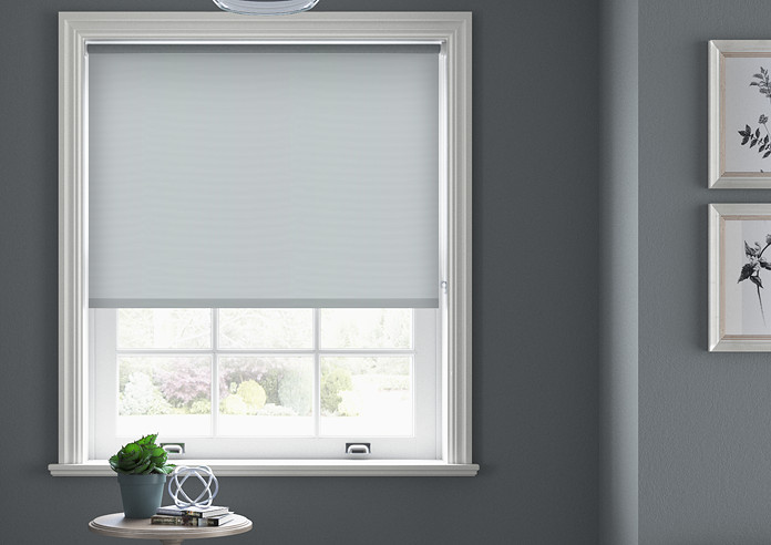 Palermo (Blackout), Light Grey - Motorised Roller Blind - Image 3
